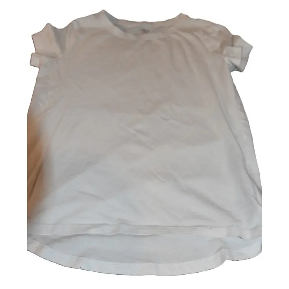 Old Navy Short Sleeve Softest Tee, White, Girl's Large 10/12, VGU